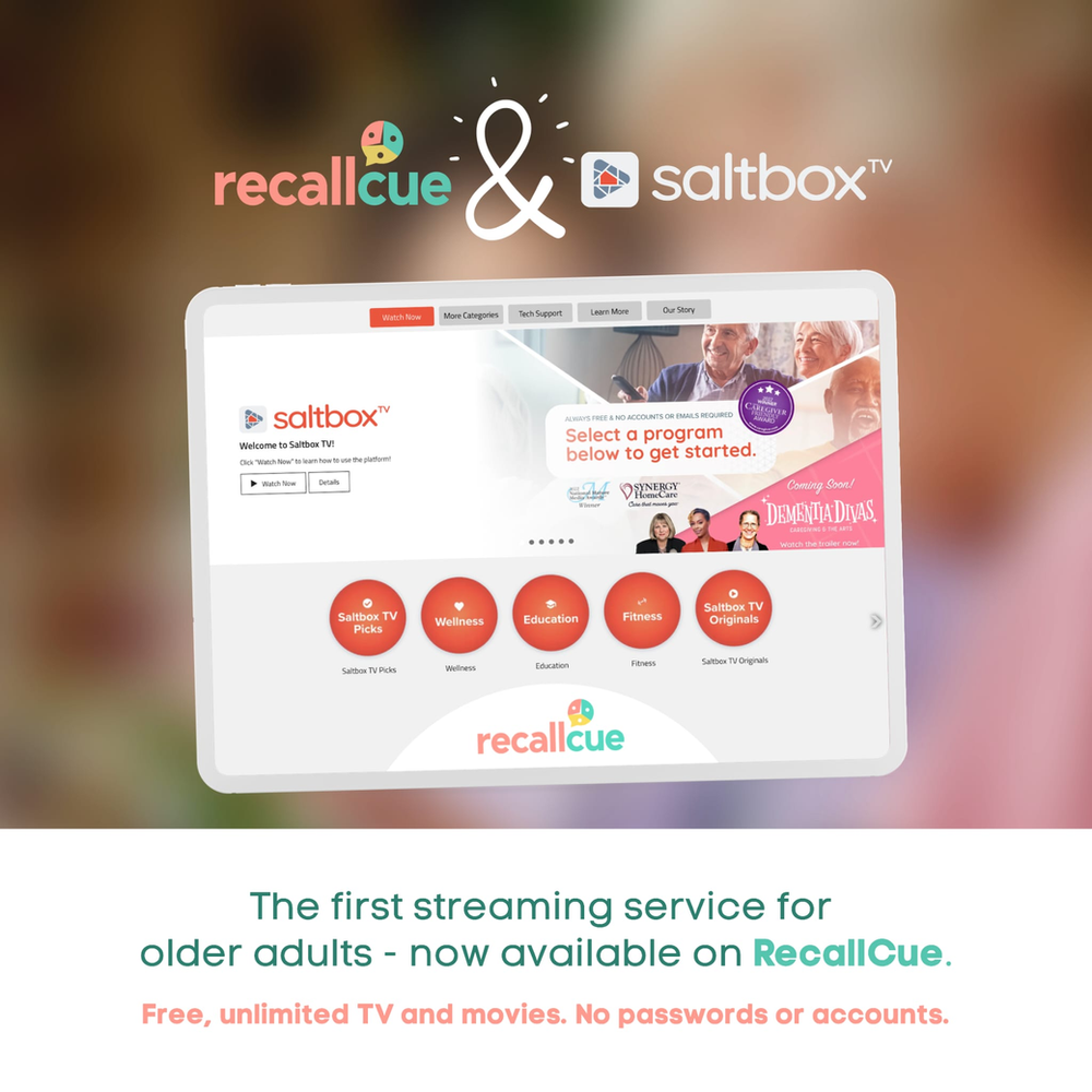 RecallCue and Saltbox TV Announce Partnership to Bring Streaming TV to Older Adults